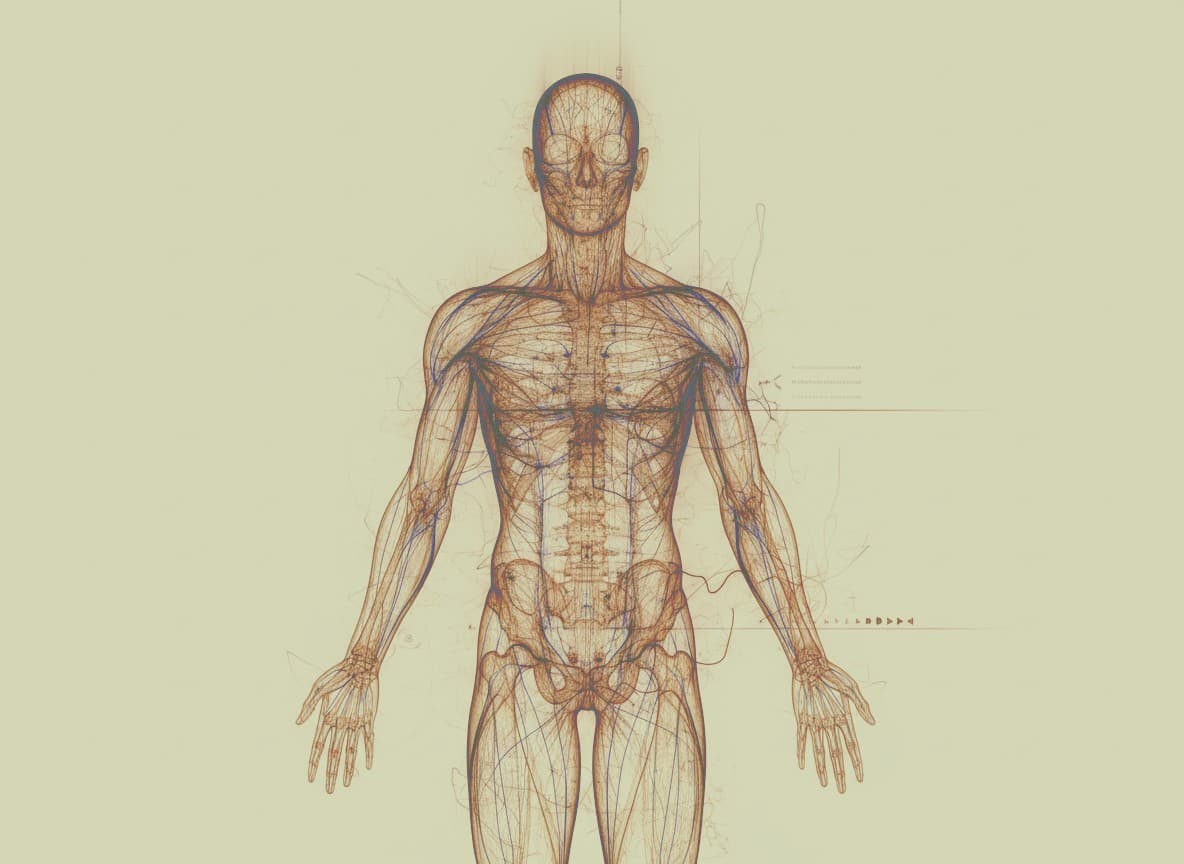An anatomical illustration of the human body