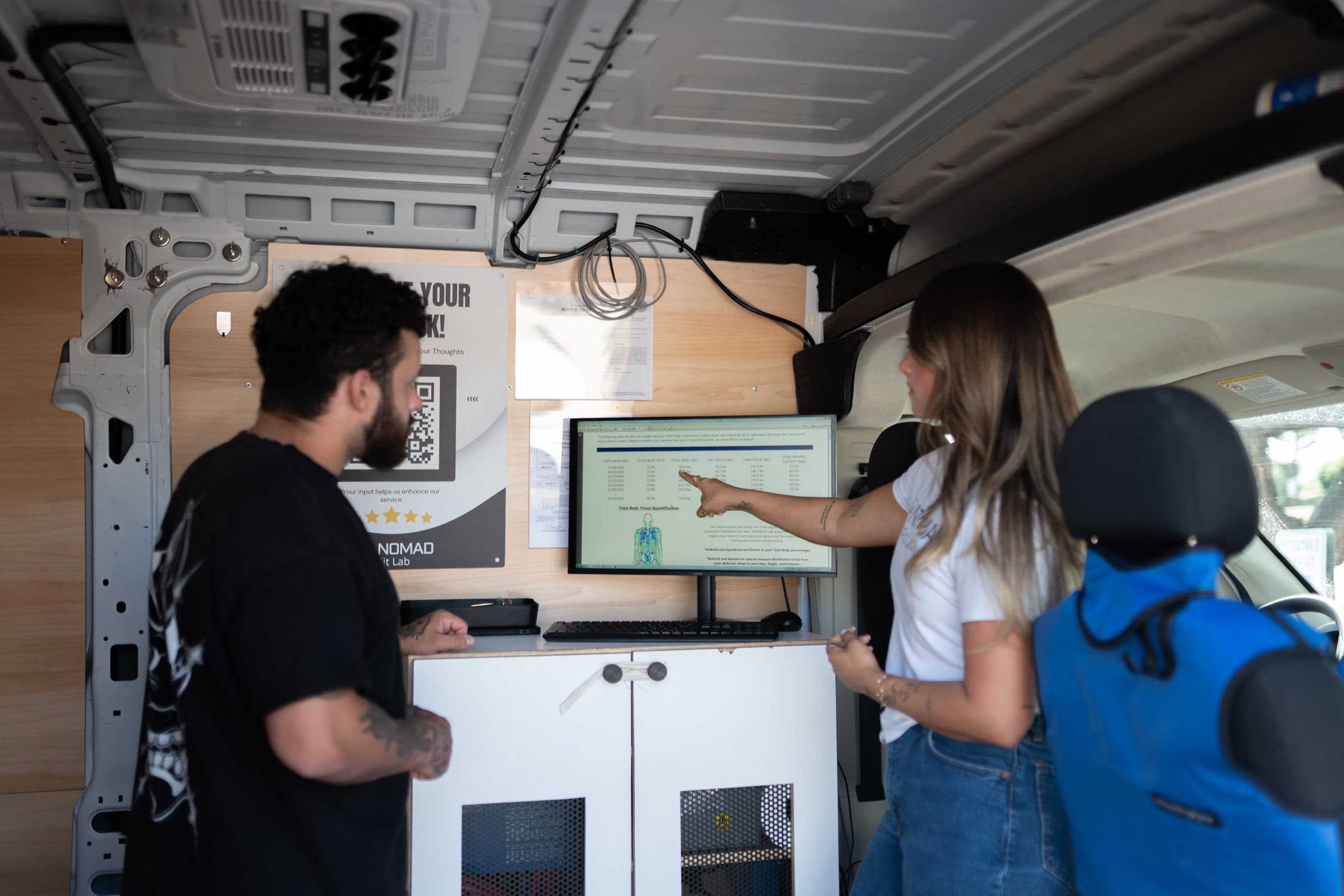 A Nomad Fit Lab mobile DEXA scan session